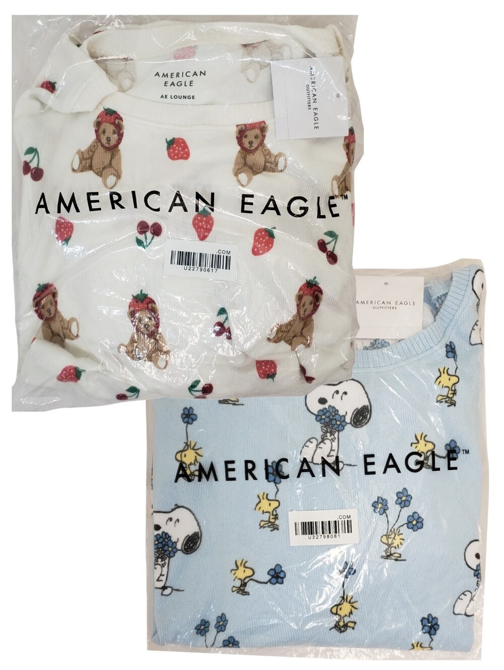 BUNDLE 2 AMERICAN EAGLE Luxe Plush Pajama Sets NWT
